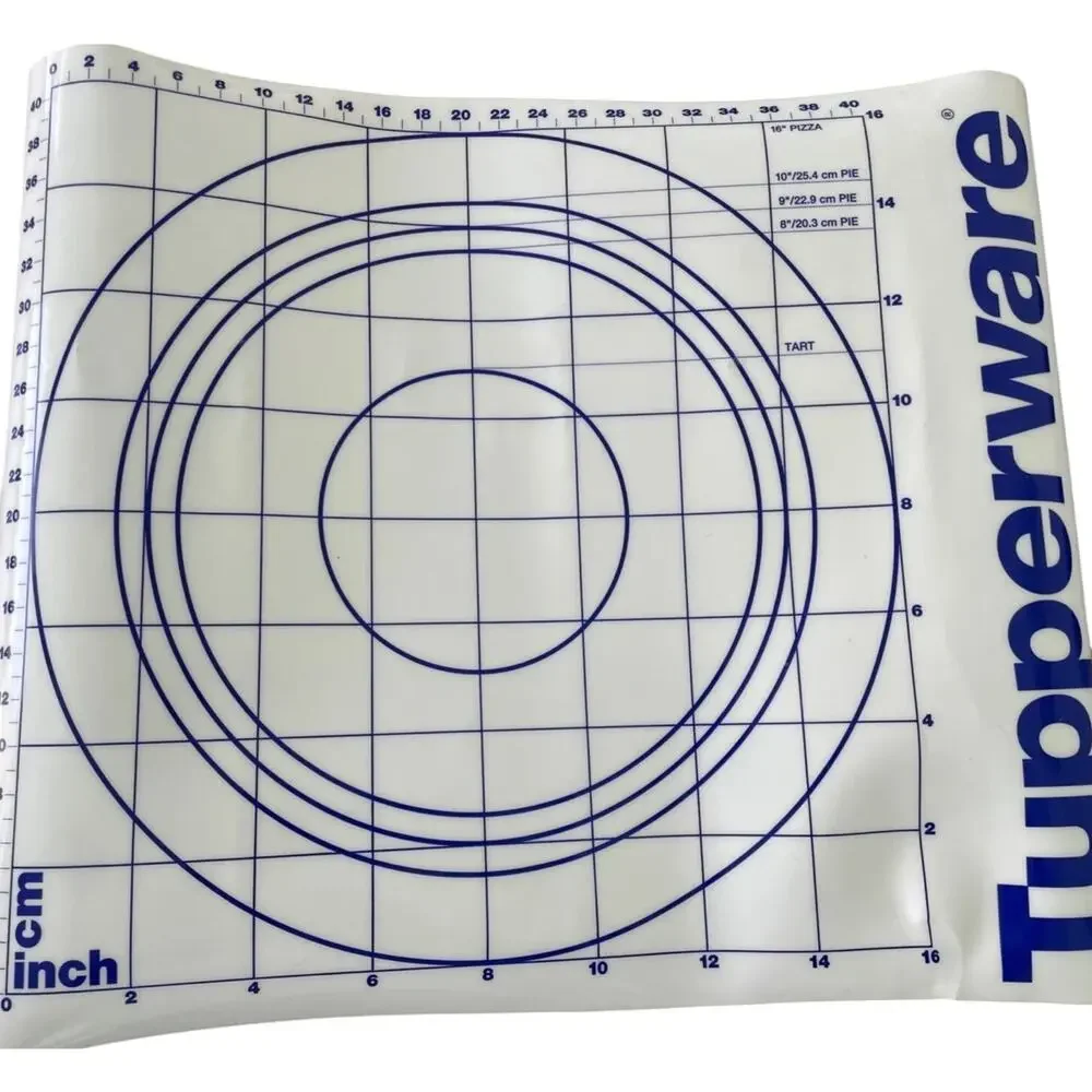 Tupperware Pastry Sheet Baking Mat Rolling Guide 16